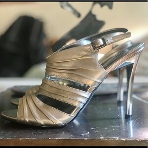 Marc Fisher Stiletto Warrior Leather Peep Toes!